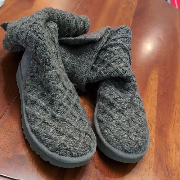 UGG® Australia 'Lattice Cardy' Boot in Charcoal Size 8 - Picture 10 of 10